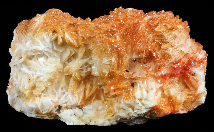 Red Vanadinite Crystals on Barite - Morocco #60773